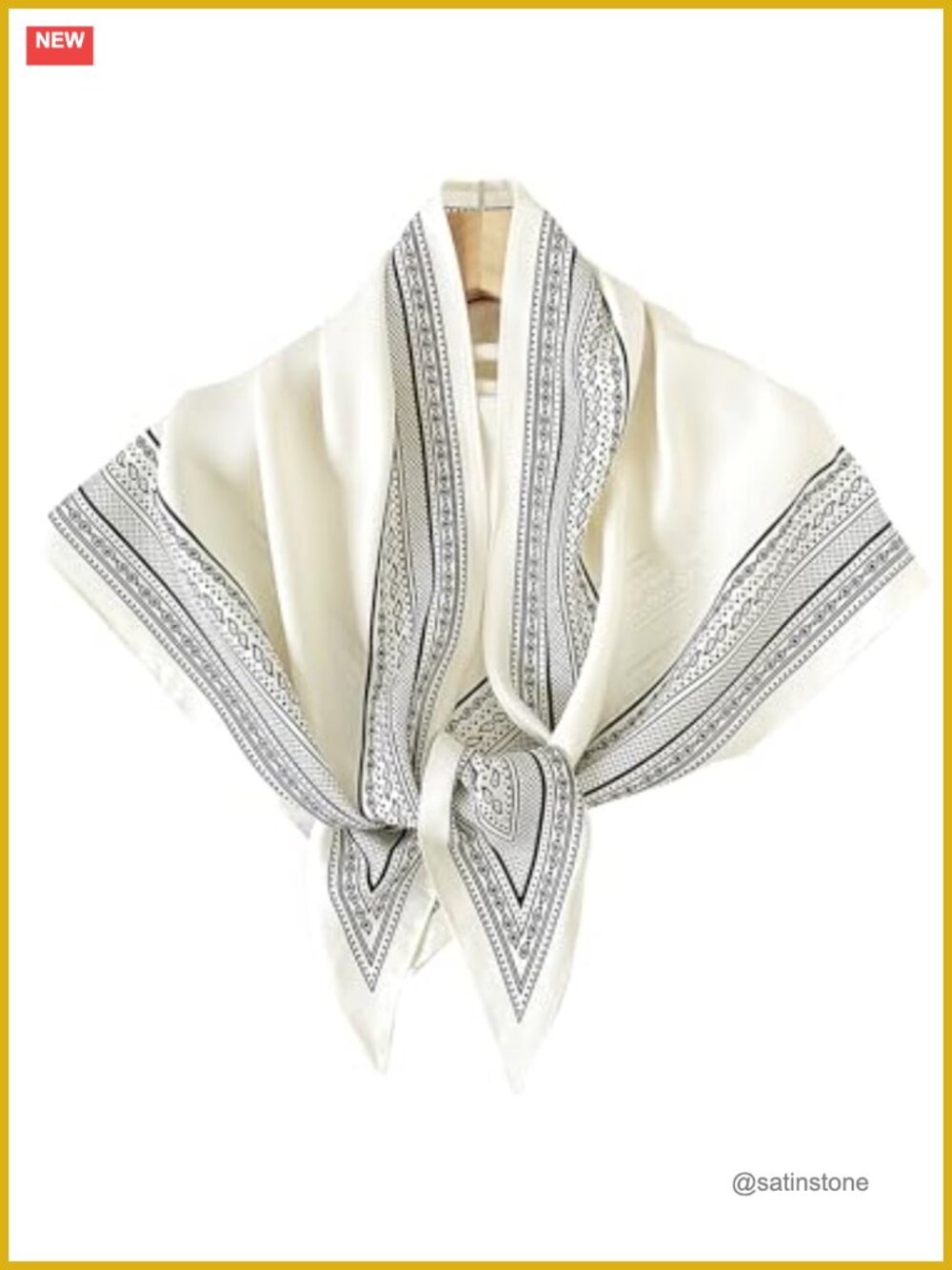 Women's Triangle Shawl Scarf Fashion Silk Feeling Lightweight Wrap